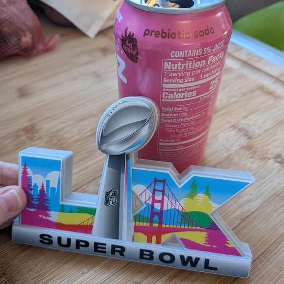 Super Bowl LX 60 Collectible Cake Topper Plastic Decoration - Picture 3 of 3